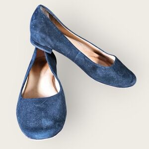 Antonio Melani Vintal Black Suede Pointed Toe Ballet Flats Women Size 7.5 M